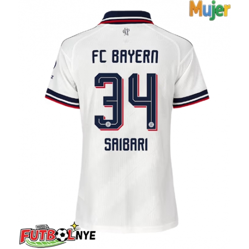 Camiseta Bayern Munich Ismael Saibari #34 Visitante Equipación para mujer 2026-27 manga corta